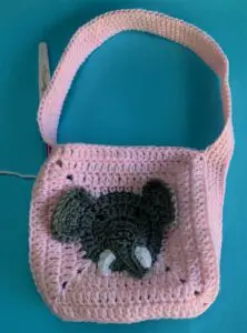 Crochet elephant bag strap ready to join