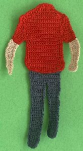 Crochet man 2 ply arms