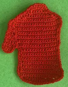 Crochet man 2 ply first sleave neatened