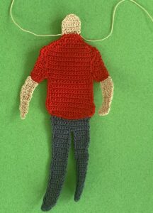 Crochet man 2 ply head neatened