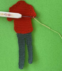 Crochet man 2 ply joining for first arm