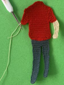 Crochet man 2 ply joining for second arm