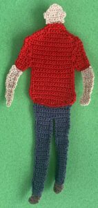 Crochet man 2 ply second shoe