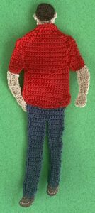 Crochet man 2 ply shoes with embroidery