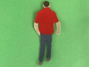 Finished crochet man tutorial 4 ply landscape