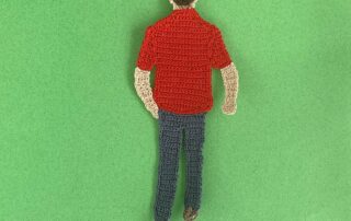 Finished crochet man 4 ply landscape