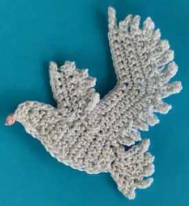 Crochet dove 2 ply beak