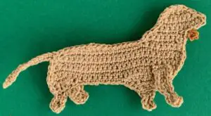 Crochet sausage dog 2 ply back ear
