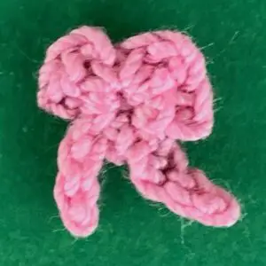Crochet sausage dog 2 ply bow