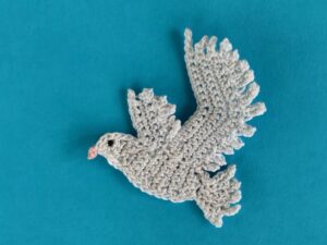 Finished crochet dove pattern 2 ply landscape