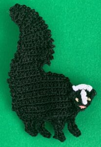 Crochet skunk 2 ply body with head