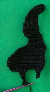 Crochet skunk 2 ply front leg