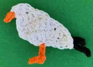 Crochet seagull 2 ply first leg