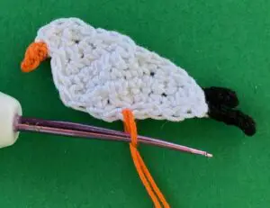 Crochet seagull 2 ply joining for first leg