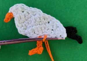 Crochet seagull 2 ply joining for second leg