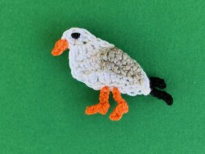 Finished crochet seagull pattern 2 ply landscape