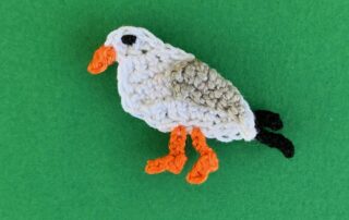 Finished crochet seagull 2 ply landscape
