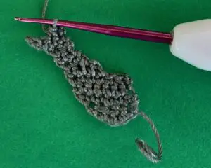 Crochet kangaroo 2 ply body with head