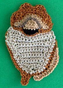 Crochet Pomeranian 2 ply back side