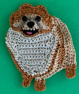 Crochet Pomeranian 2 ply body with eyes
