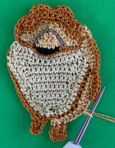 Crochet Pomeranian 2 ply joining for back topaz