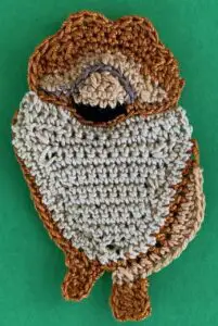 Crochet Pomeranian 2 ply second leg