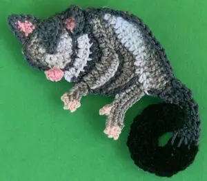 Crochet possum 2 ply head with nose