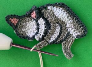 Crochet possum 2 ply joining for front claw