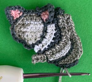 Crochet possum 2 ply joining for back leg