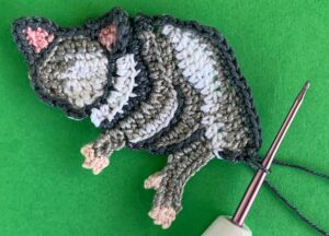 Crochet possum 2 ply joining for tail