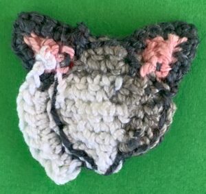 Crochet possum 2 ply neck chain stitched back