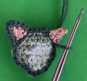 Crochet possum 2 ply second ear