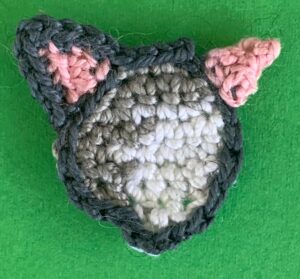 Crochet possum 2 ply second inner ear