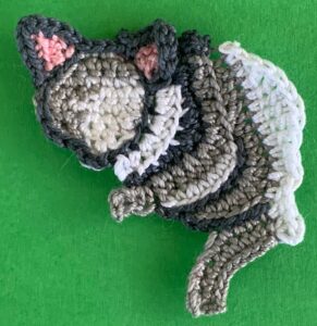 Crochet possum 2 ply second white area