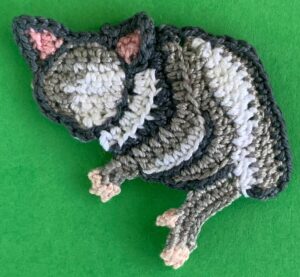 Crochet possum 2 ply side claw