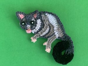 Finished crochet possum pattern 2 ply landscape