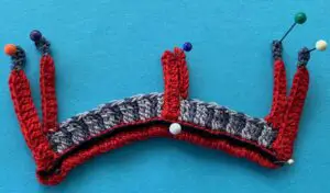 Crochet Japanese bridge 2 ply bridge pinned