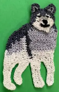 Crochet wolf 2 ply body with head