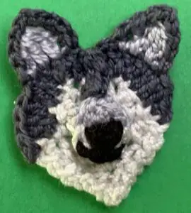 Crochet wolf 2 ply head with muzzle