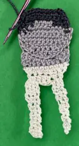 Crochet wolf 2 ply joining for neatening row