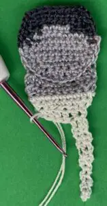 Crochet wolf 2 ply joining for second leg