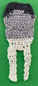 Crochet wolf 2 ply second leg