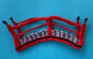 Finished crochet Japanese bridge 2 ply landscape