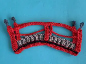 Finished crochet Japanese bridge tutorial 4 ply landscape