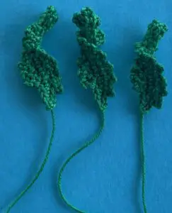 Crochet flower 2 ply large leaves