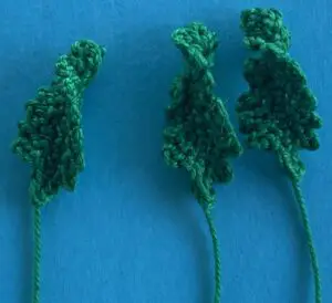 Crochet flower 2 ply medium leaves