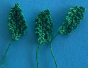 Crochet flower 2 ply small leaves