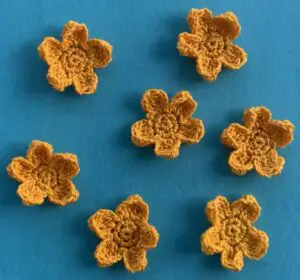 Crochet flower 2 ply yellow flower