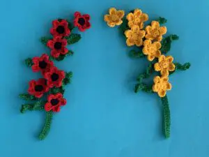 Finished crochet flower pattern 4 ply landscape