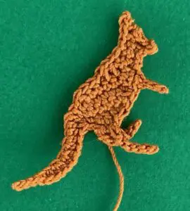 Crochet reverse kangaroo 2 ply back leg